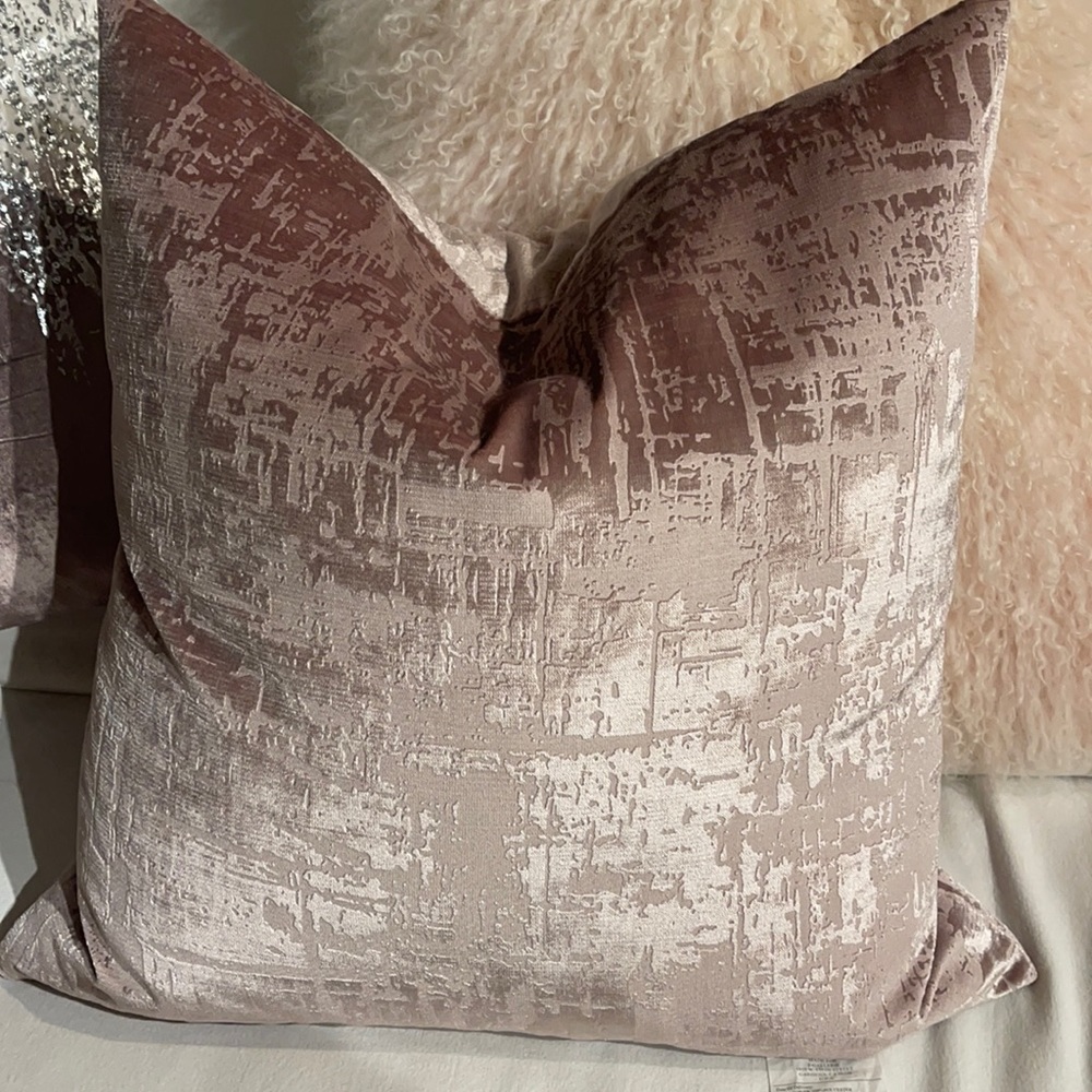Pink throw pillow